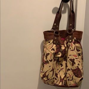 Real Cow Hide Leather Lucky Brand Tote Bag